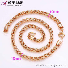 62349-Xuping venta caliente elegante falso collar de joyas de oro y pulsera conjunto
